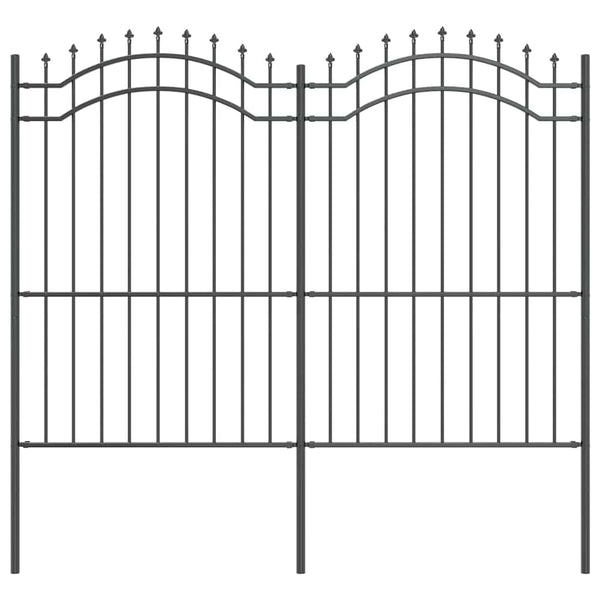 Grauer Stahl Gartenzaun 240x215cm