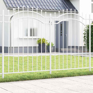 Weißer Gartenzaun Woerden, 240x190 cm, Stahl