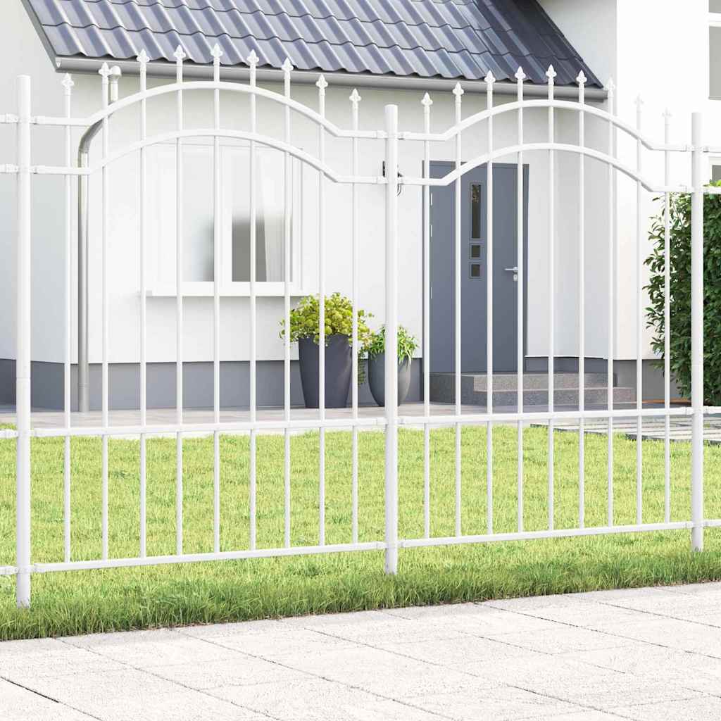 Weißer Gartenzaun Woerden, 240x190 cm, Stahl