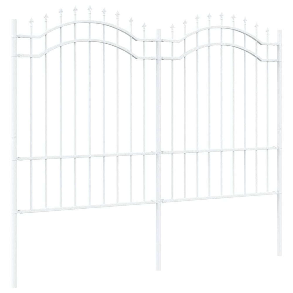 vidaXL Clôture de jardin Woerden Blanc 240 x 190 cm Acier thermolaqué