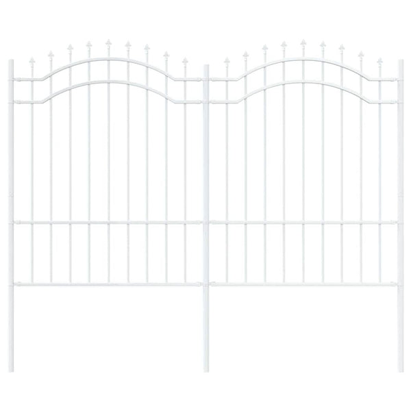 Weißer Gartenzaun Woerden, 240x190 cm, Stahl
