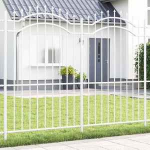 Gartenzaun Woerden Weiß 240x215 cm Stahl
