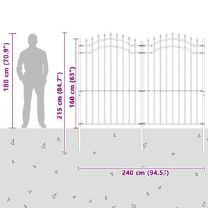 Gartenzaun Woerden Weiß 240x215 cm Stahl
