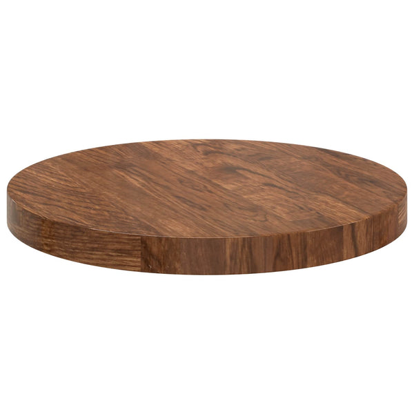 Tischplatte Massivholz Eiche Hellbraun Ø 30cm