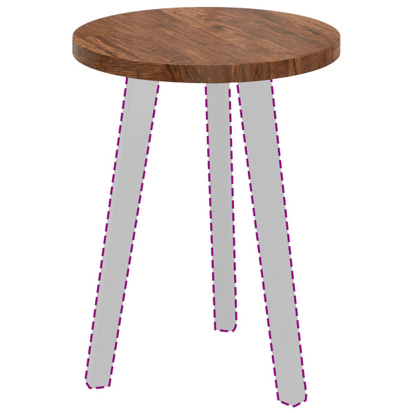 Tischplatte Hellbraun Ø 40cm Eiche Massivholz
