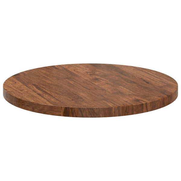 Tischplatte Hellbraun Ø 50cm Eiche Massivholz
