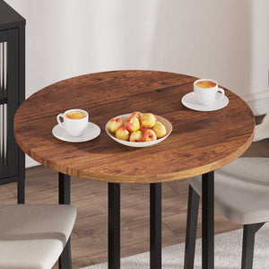 vidaXL Plateau de table marron clair Ø 80 x 2,5 cm en chêne massif