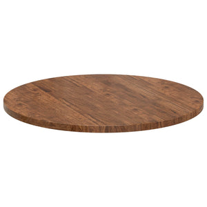 vidaXL Plateau de table marron clair Ø 80 x 2,5 cm en chêne massif