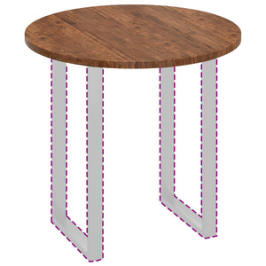 vidaXL Plateau de table marron clair Ø 80 x 2,5 cm en chêne massif