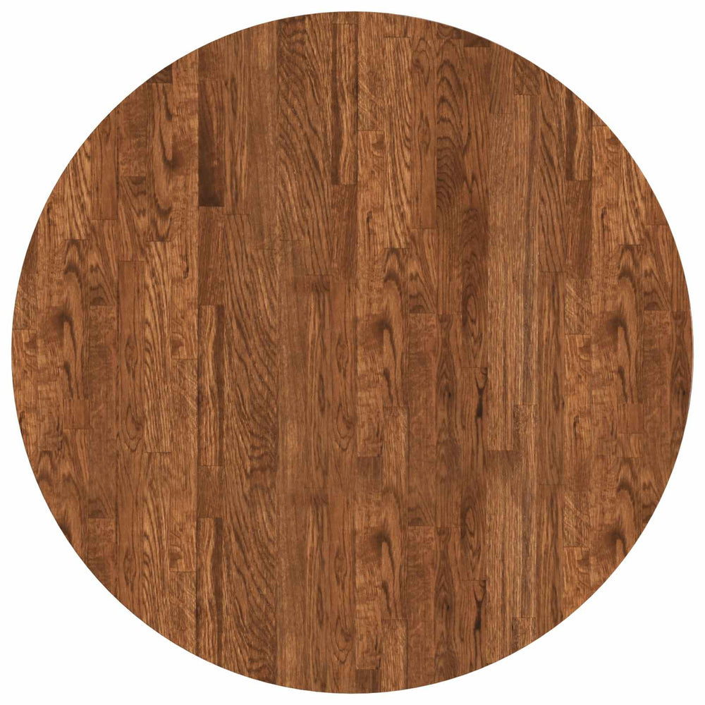 vidaXL Plateau de table marron clair Ø 80 x 2,5 cm en chêne massif