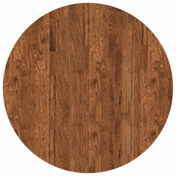 vidaXL Plateau de table marron clair Ø 80 x 2,5 cm en chêne massif