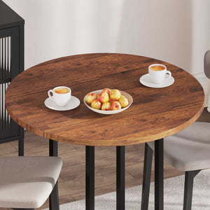 Tischplatte Hellbraun Ø 90cm Eiche Massivholz