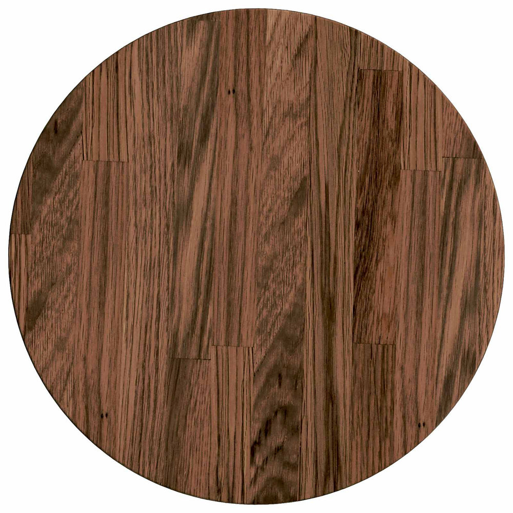 vidaXL Plateau de table Marron foncé Ø 30 x 2,5 cm Chêne massif