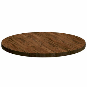 Tischplatte Dunkelbraun Ø 60cm Eiche Massivholz