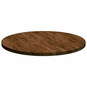 Tischplatte Dunkelbraun Ø 80cm Eiche Massivholz