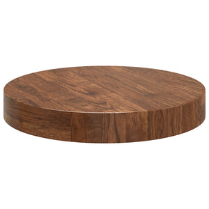 Tischplatte Hellbraun Ø 30cm Eiche Massivholz