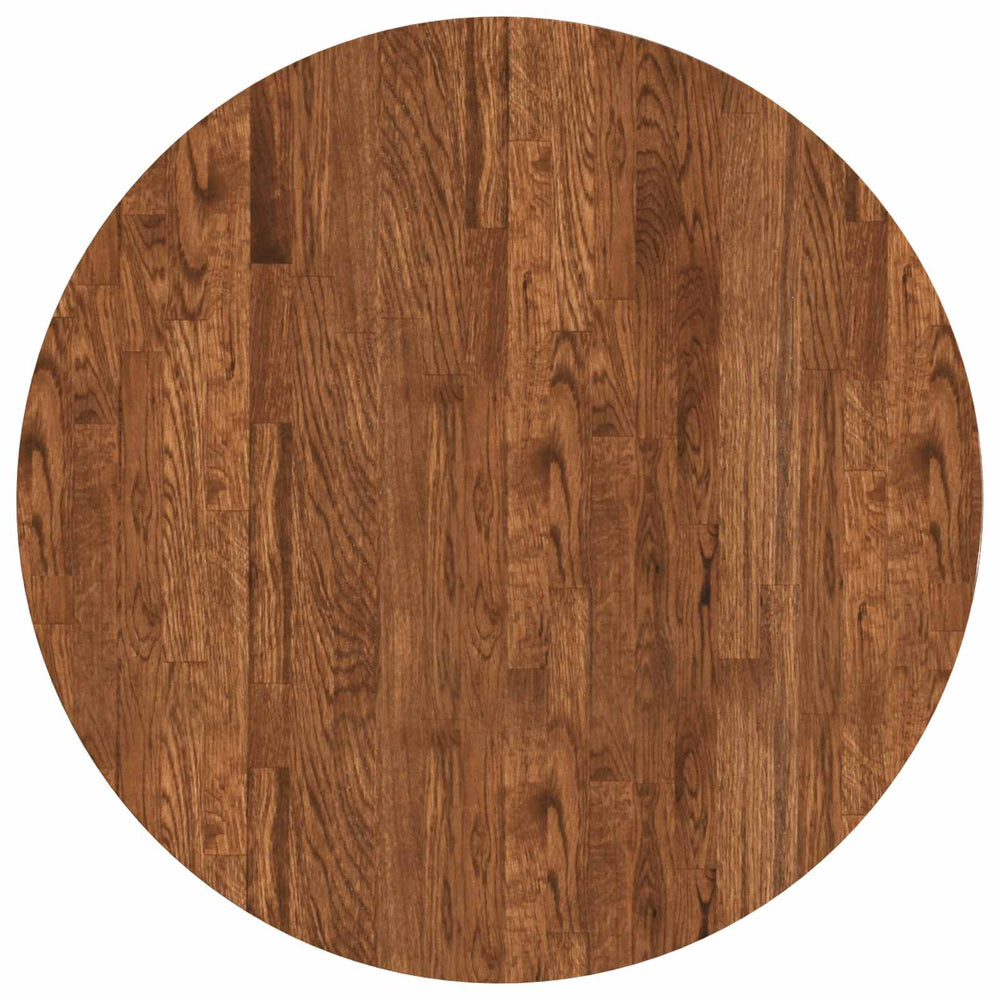 vidaXL Plateau de table marron clair Ø 70 x 4 cm Bois de chêne massif