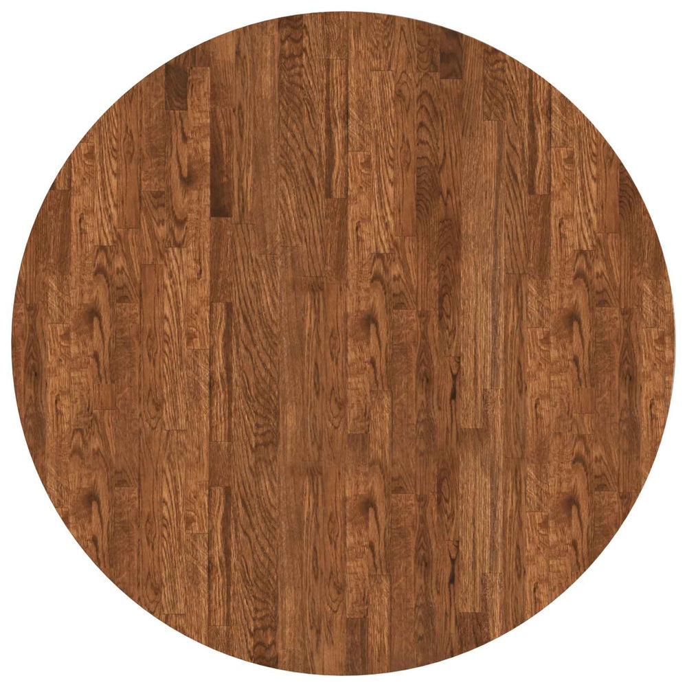 vidaXL Plateau de table marron clair Ø 90 x 4 cm en chêne massif