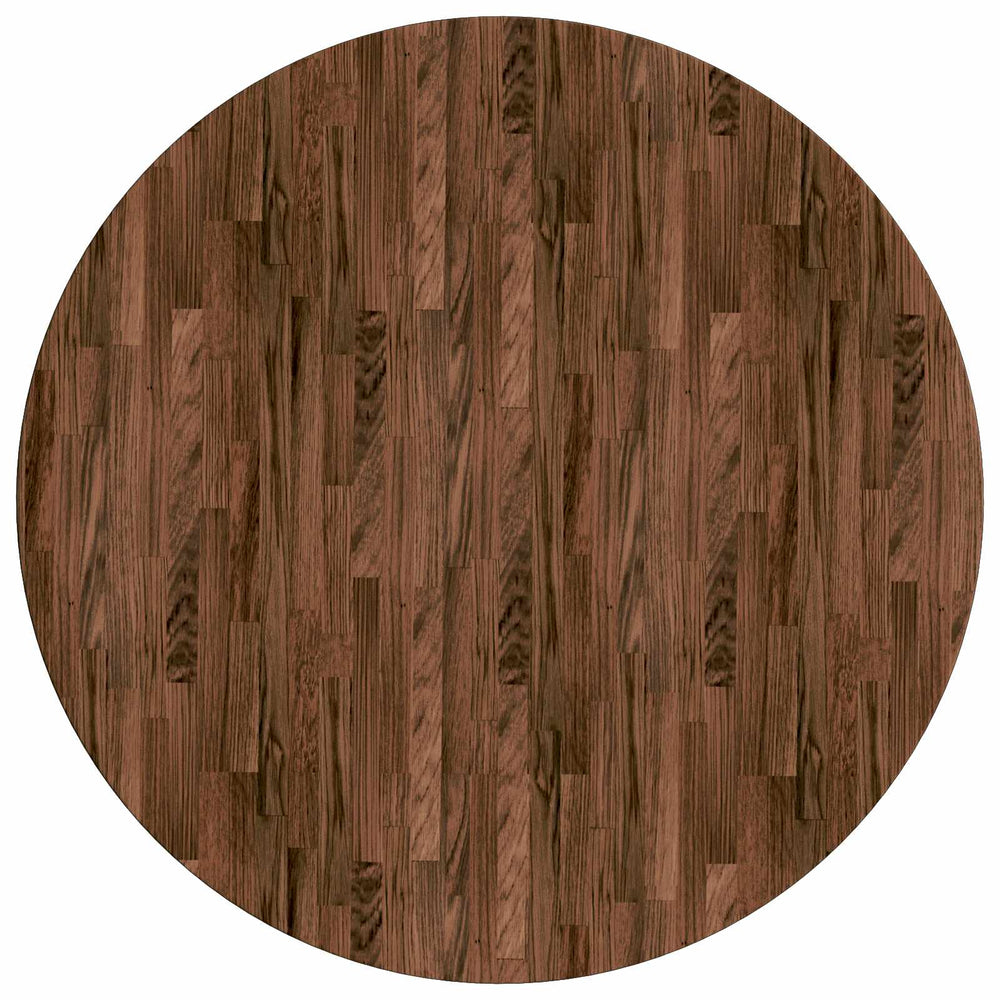 vidaXL Plateau de table marron foncé Ø 60 x 4 cm chêne massif
