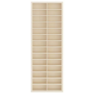 Beige Wandvitrine mit Regal