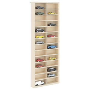 Beige Wandvitrine mit Regal