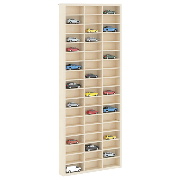 Beige Wandvitrine mit Regal