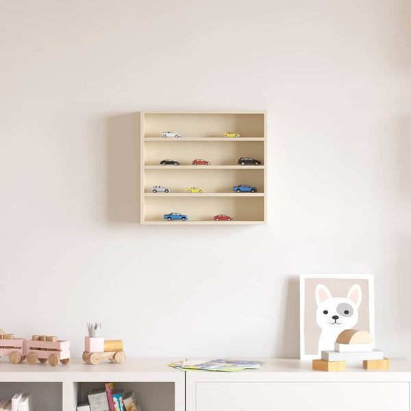 vidaXL Vitrine murale avec étagère Beige 40 x 8,5 x 37 cm Bois d'ingénierie