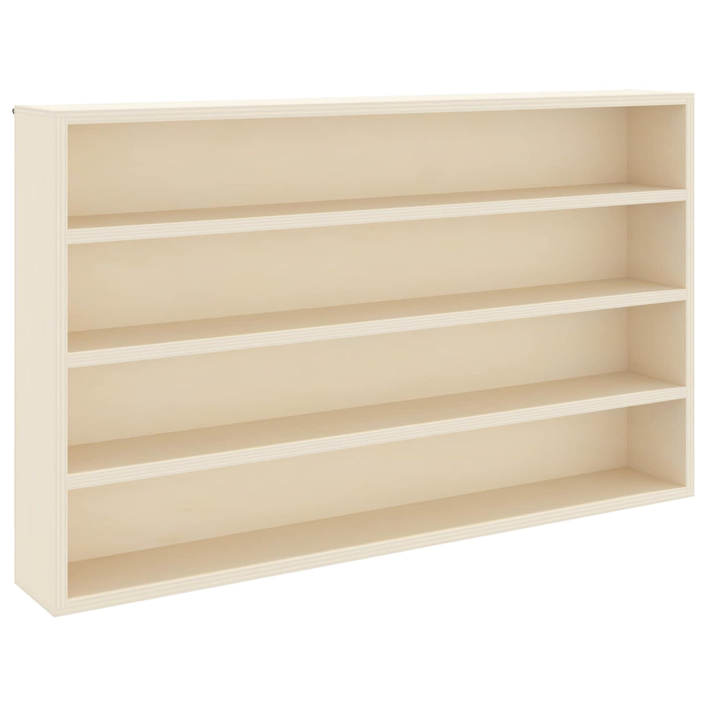 Beige Wand-Vitrine mit Regal