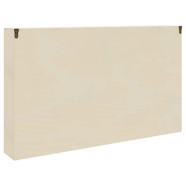 Beige Wand-Vitrine mit Regal