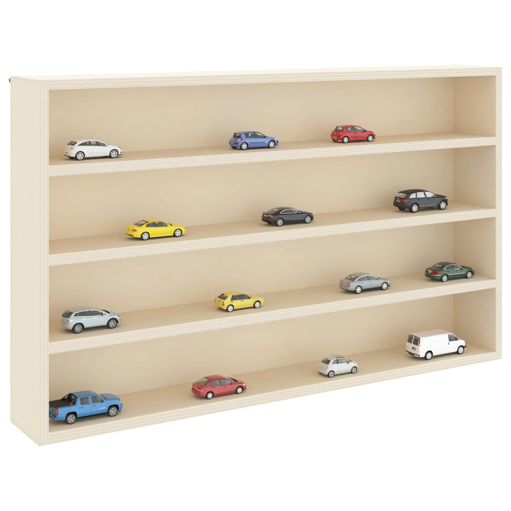 Beige Wand-Vitrine mit Regal
