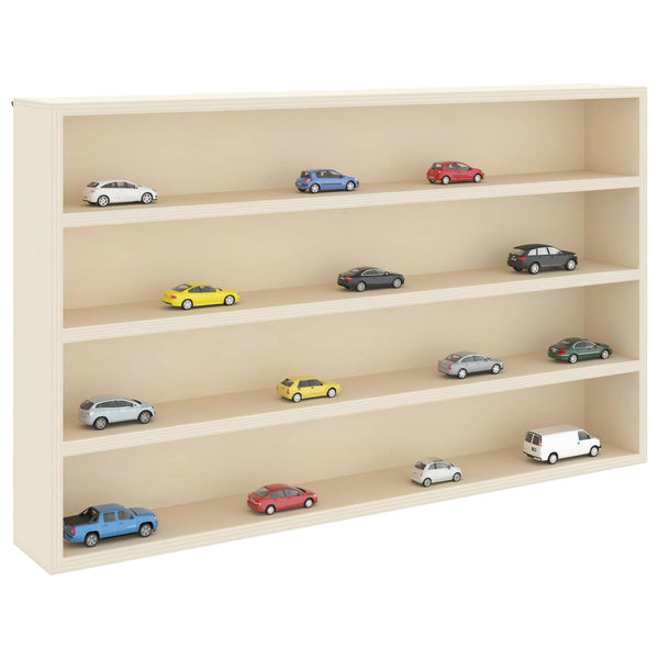 Beige Wand-Vitrine mit Regal