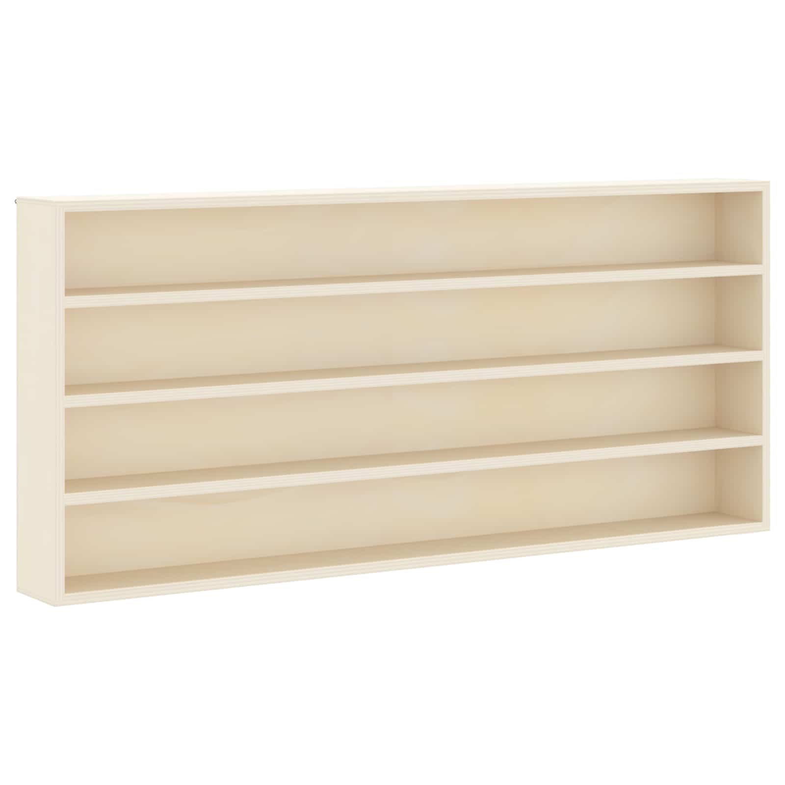Beige Wandregal mit Fächern 80x36 cm