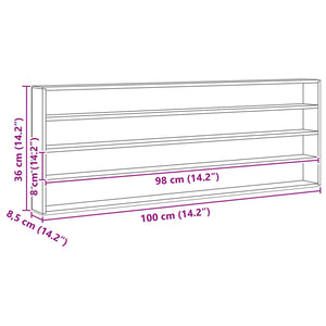 Beige Wanddisplay-Case, 100 cm