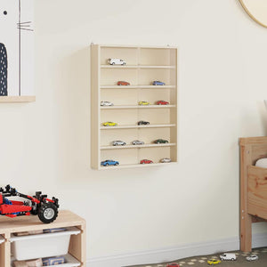 Beige Wandvitrine mit Regal