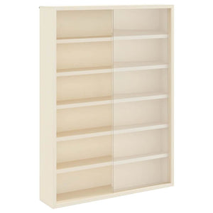 Beige Wandvitrine mit Regal