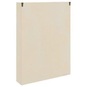 Beige Wandvitrine mit Regal