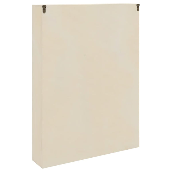 Beige Wandvitrine mit Regal