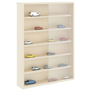 Beige Wandvitrine mit Regal