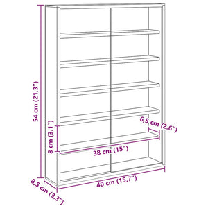 Beige Wandvitrine mit Regal