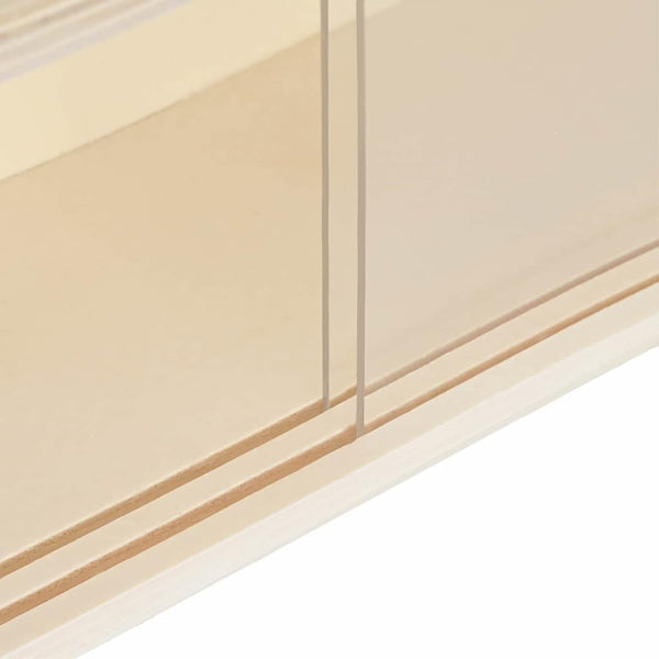 Beige Wandvitrine mit Regal