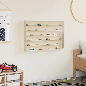Beige Wandvitrine mit Regal