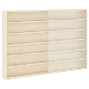 Beige Wandvitrine mit Regal