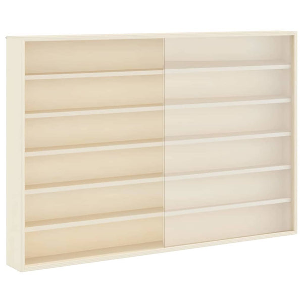 Beige Wandvitrine mit Regal
