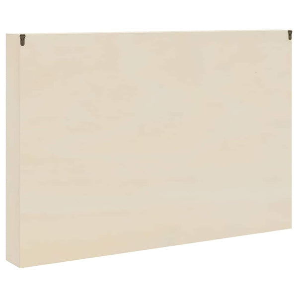 Beige Wandvitrine mit Regal