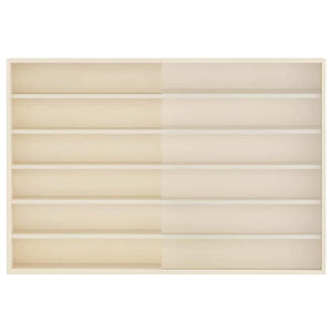 Beige Wandvitrine mit Regal