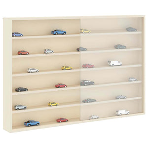 Beige Wandvitrine mit Regal