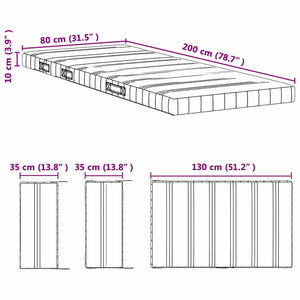 Schaumstoffmatratze 80x200 cm Weiß