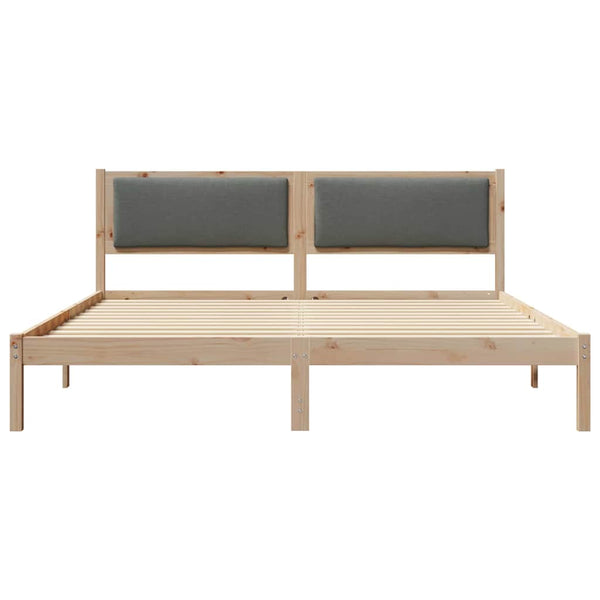 Dunkelgraues Kiefernholz Bett 180x200 cm
