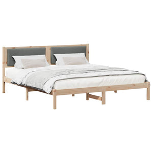 Dunkelgraues Kiefernholz Bett 180x200 cm