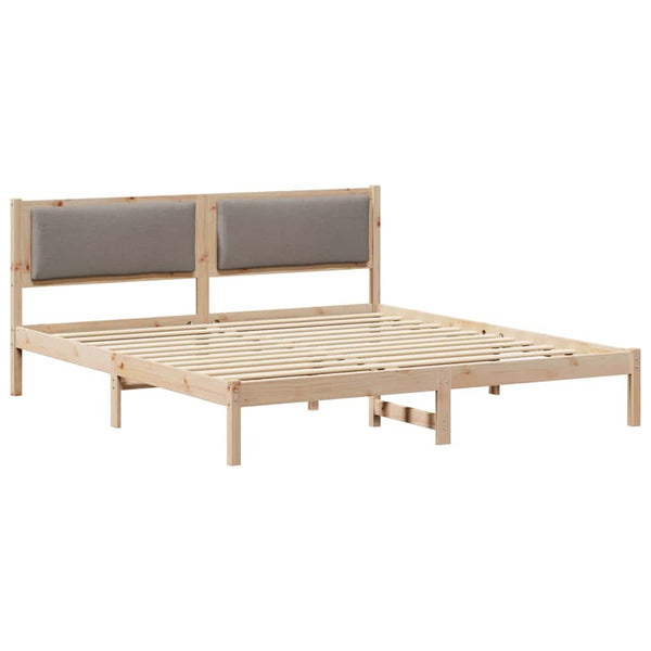 Bettrahmen Taupe 180x200 cm Kiefer Massivholz